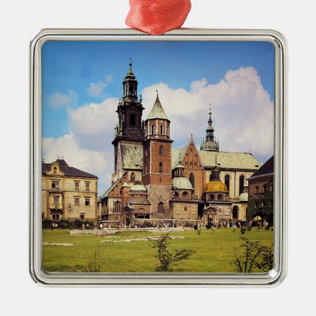 Beskåda av den Wawel domkyrkan Julgransprydnad Metall (Framsidan)