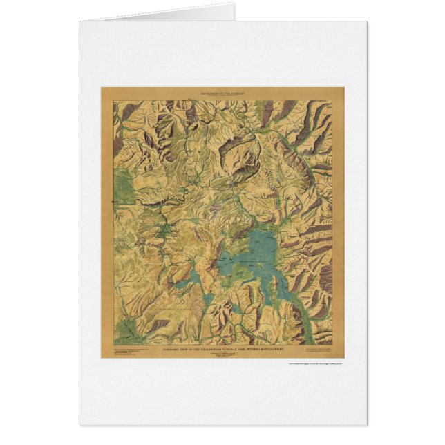 Beskåda av den Yellowstone WY MT-legitimationen Hälsningskort (Framsidan)