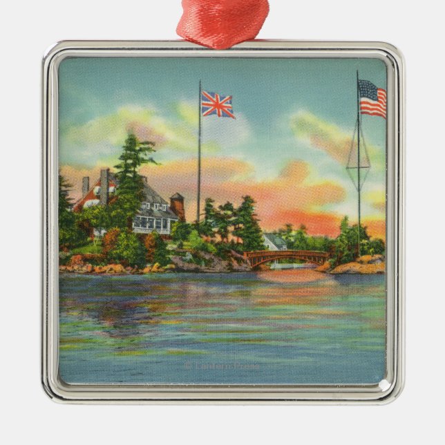 Beskåda av den Zavikon ön Julgransprydnad Metall (Framsidan)