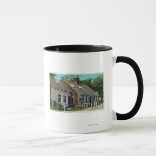 Beskåda av det äldsta huset i Town Mugg