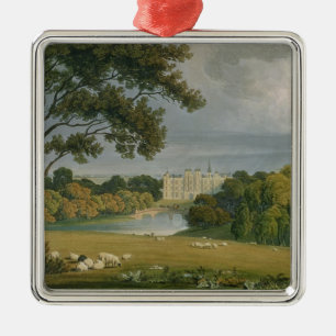 Beskåda av det Burghley huset, placera av markise Julgransprydnad Metall