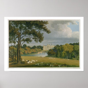 Beskåda av det Burghley huset, placera av markisen Poster