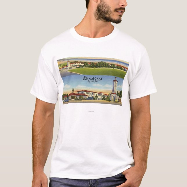 Beskåda av det Dana villaVid--Havet T-shirt (Framsida)