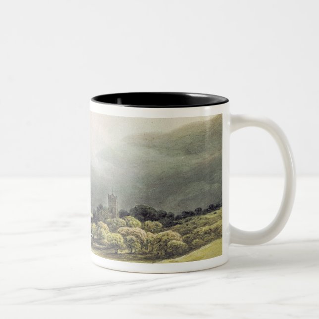Beskåda av det Dunloe slottet, Killarney, 1805 Två-Tonad Mugg (Höger)