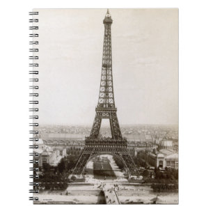 Beskåda av det Eiffel torn, 1900 Anteckningsbok Med Spiral