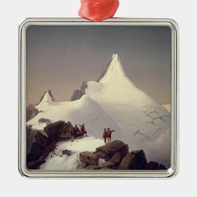 Beskåda av "det Grossglockner" berg Julgransprydnad Metall (Framsidan)