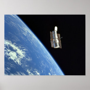 Beskåda av det Hubble utrymmeteleskop från Poster