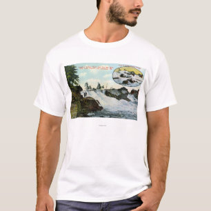 Beskåda av det indiska huvudet, gamal man t shirt