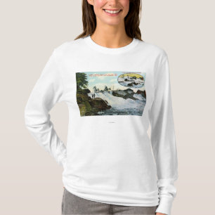 Beskåda av det indiska huvudet, gamal man t shirt