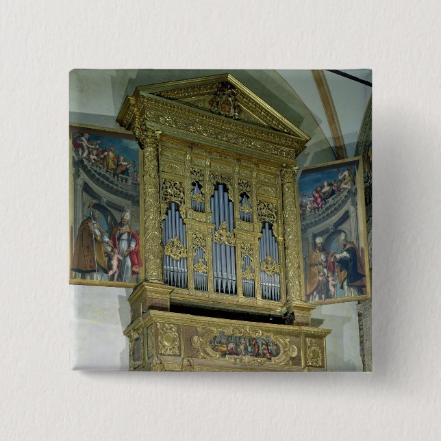 Beskåda av det kyrkliga organ, c.1590 knapp (Framsida)