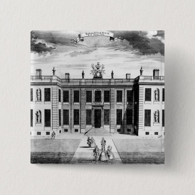 Beskåda av det Marlborough huset i bårmall Knapp (Framsida)