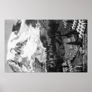 Beskåda av det mer regniga paradislägret och Mt Poster
