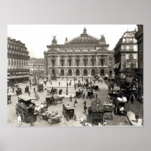 Beskåda av det Paris operahuset, 1890-99 Poster