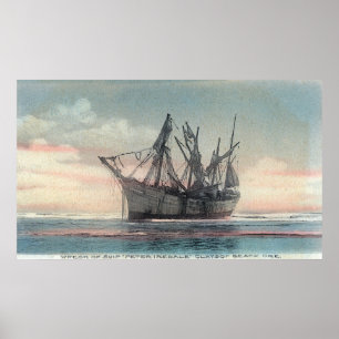 Beskåda av det Peter Iredale skeppsbrottet Poster