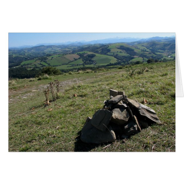 Beskåda av det Pyrenees kortet Hälsningskort (Framsidan Horizontal)