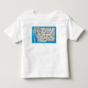 Beskåda av det statligt med tecknader, sceniska t-shirt