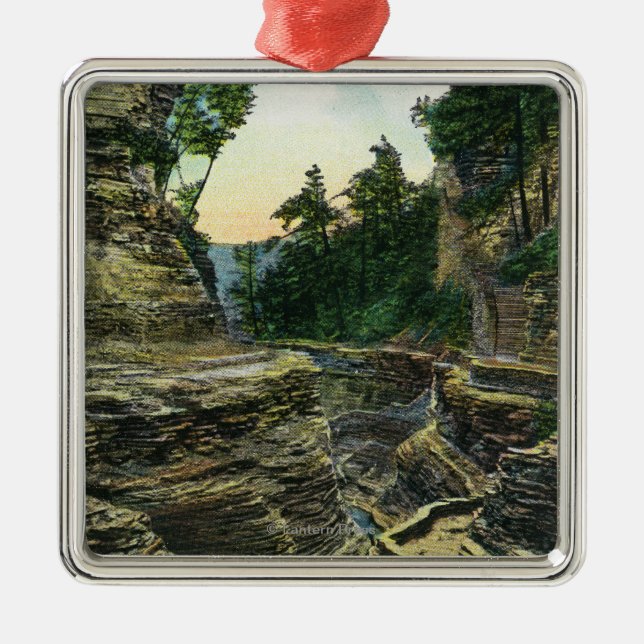 Beskåda av det sydligt hänrycker klyftan julgransprydnad metall (Framsidan)