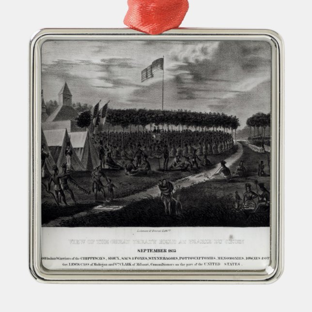 Beskåda av det underbara fördrag som rymms på julgransprydnad metall (Framsidan)