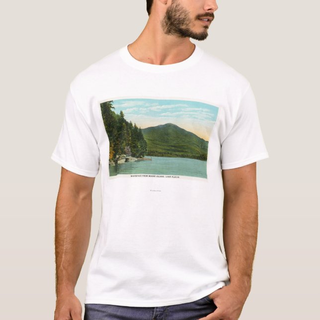 Beskåda av det Whiteface berg från älgön Tee (Framsida)