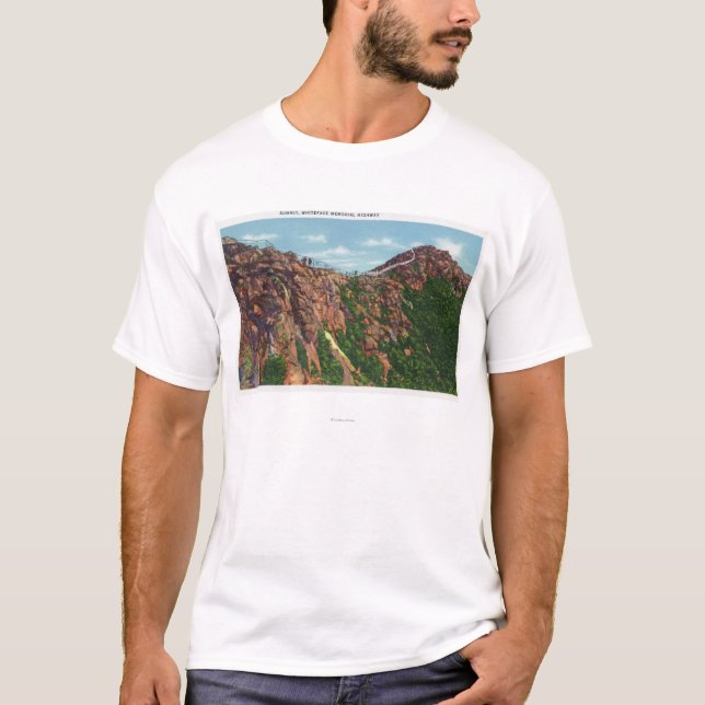 Beskåda av det Whiteface Mt toppmötet Tee Shirt (Framsida)