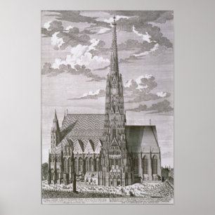 Beskåda av domkyrka för St. Stephans Poster