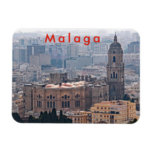 Beskåda av domkyrkan av Malaga. Magnet