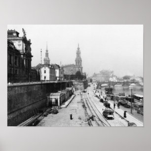 Beskåda av Dresden från Bruehlschen Terrasse Poster