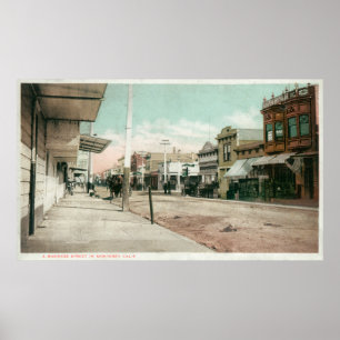 Beskåda av en affär StreetMonterey, CA Poster