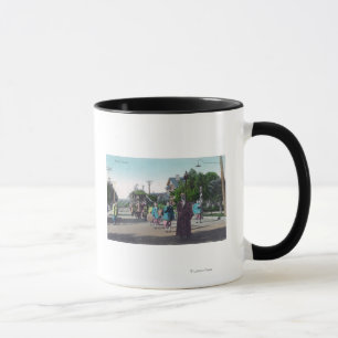 Beskåda av en blom- ParadeHollister, CA Mugg