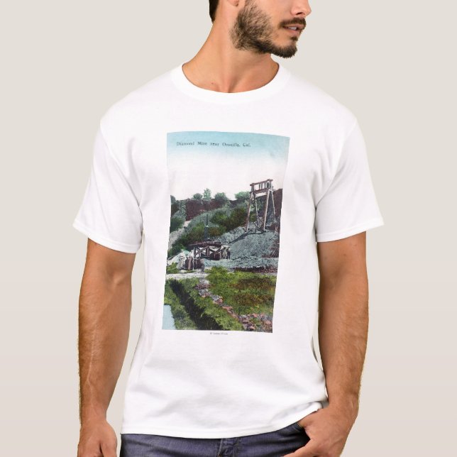 Beskåda av en diamant MineOroville, CA Tee Shirt (Framsida)