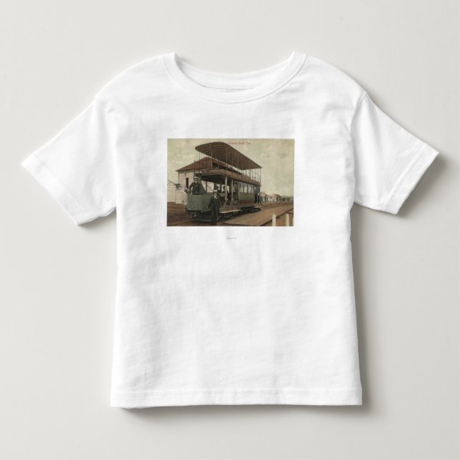 Beskåda av en dubbel däckarekabelbil t-shirt (Framsida)