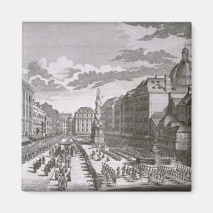 Beskåda av en procession i Grabenen Magnet