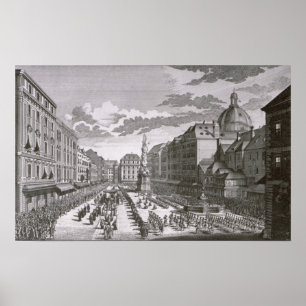 Beskåda av en procession i Grabenen Poster
