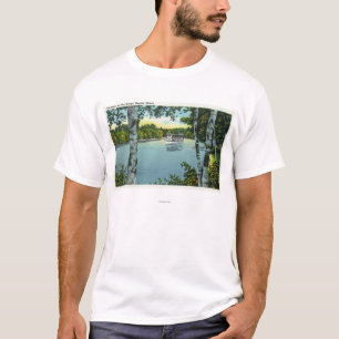 Beskåda av en Steamer på den Songo floden Tee