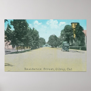 Beskåda av en uppehåll StreetGilroy, CA Poster