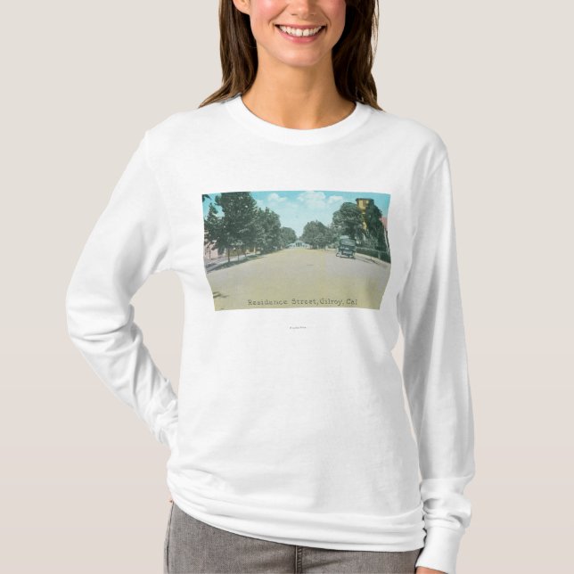 Beskåda av en uppehåll StreetGilroy, CA Tee (Framsida)