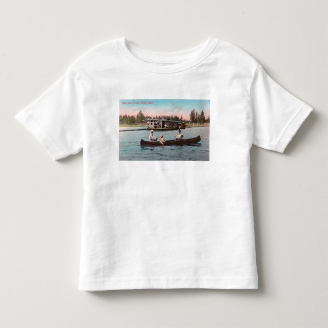 Beskåda av ett husfartyg på sjön t-shirt (Framsida)