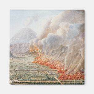 Beskåda av ett utbrott av Mount Vesuvius som Magnet