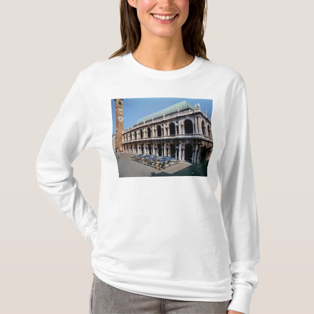 Beskåda av facaden av basilicaen Palladiana T-shirt (Framsida)