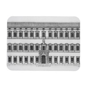 Beskåda av facaden av den Lateran slotten, Rome, Magnet
