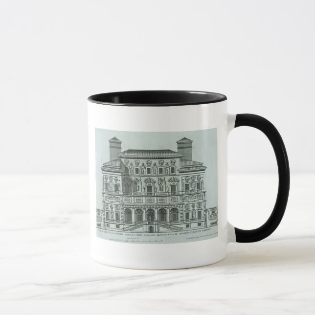 Beskåda av facaden av villan Borghese, Rome Mugg (Höger)