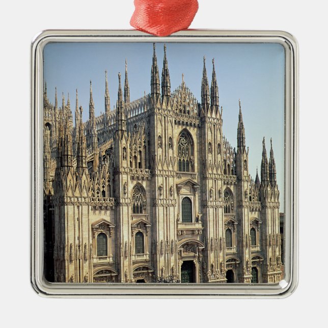 Beskåda av facaden, börjat 1386 julgransprydnad metall (Framsidan)