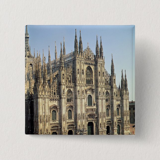 Beskåda av facaden, börjat 1386 knapp (Framsida)