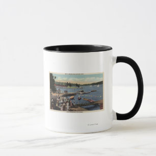 Beskåda av fartyglandning, badningCove Mugg