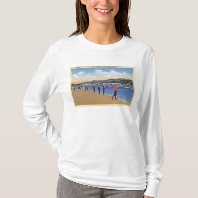 Beskåda av fiskarelaxfiske tee shirt (Framsida)