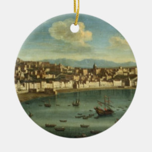 Beskåda av fjärden av Naples från fjärden av Julgransprydnad Keramik