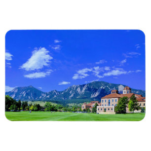 Beskåda av Flatirons från CUuniversitetsområde Magnet