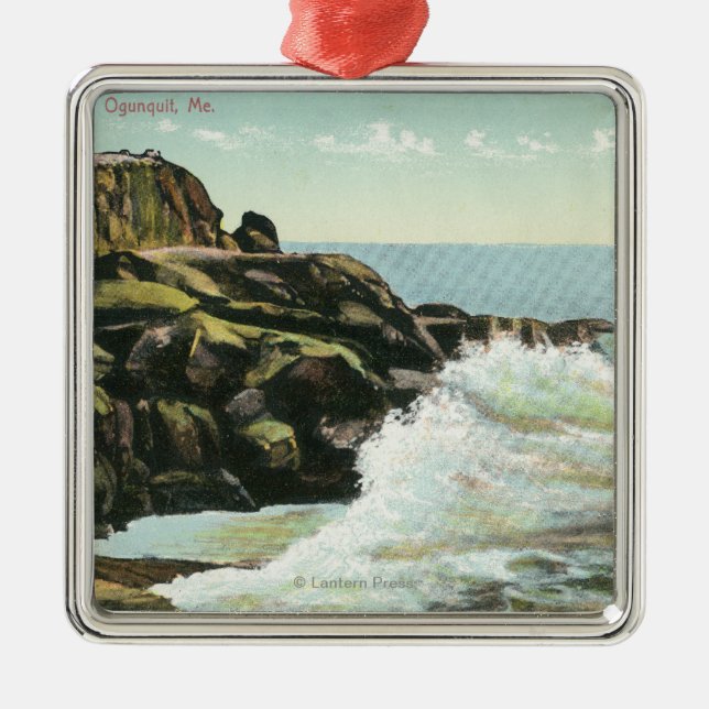 Beskåda av flintklippan julgransprydnad metall (Framsidan)