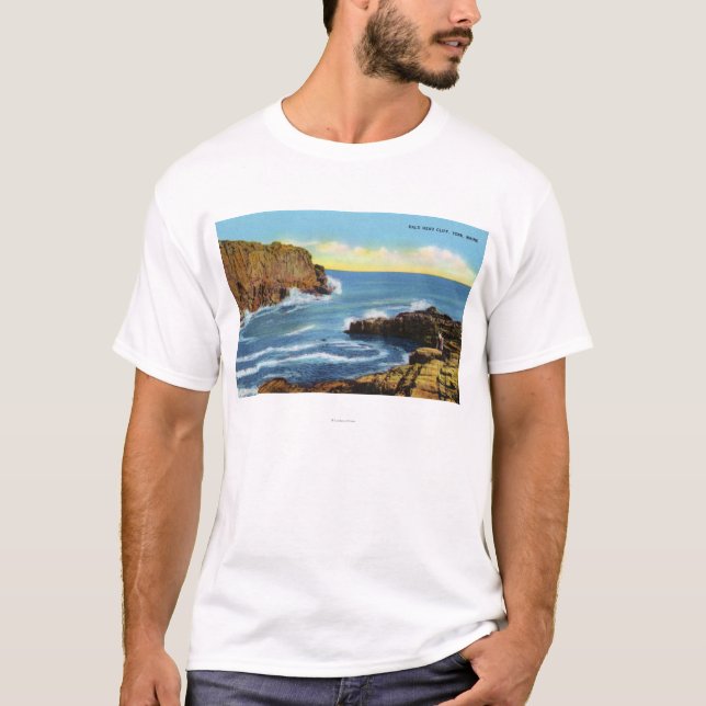 Beskåda av flintklippan på den York stranden Tee Shirt (Framsida)