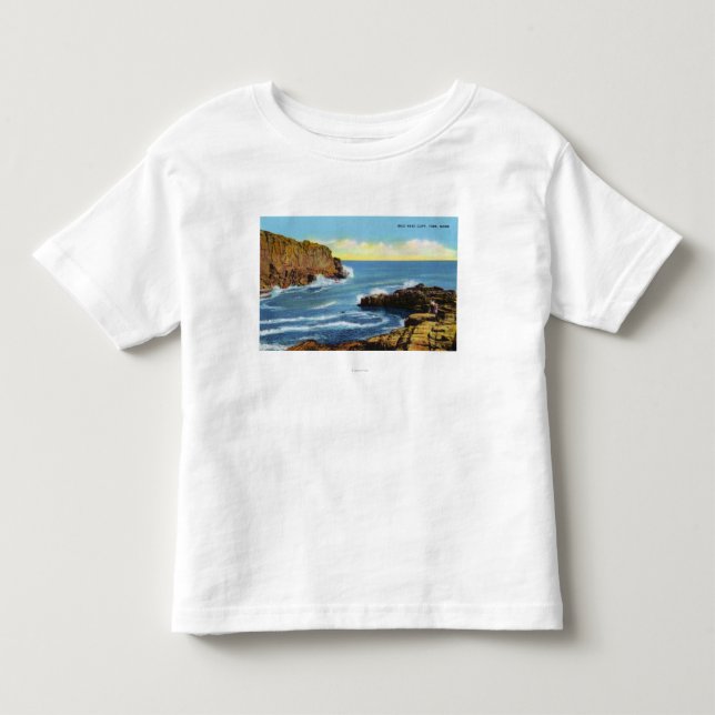 Beskåda av flintklippan på den York stranden Tee Shirt (Framsida)